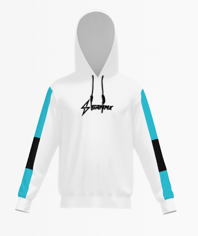 Sweat Ă capuche bleu et blanc 1 SRN MX