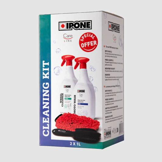 Cleaning kit Ipone : Kit nettoyant complet moto
